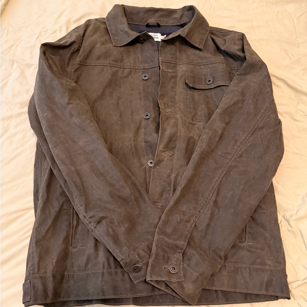 Men's Flint and Tinder Waxed Trucker Jacket Havana